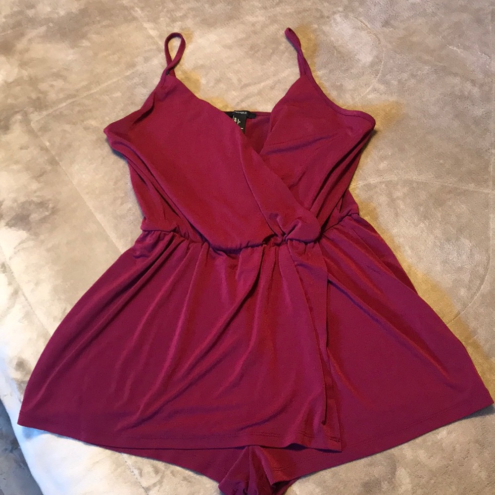 Burgundy romper large